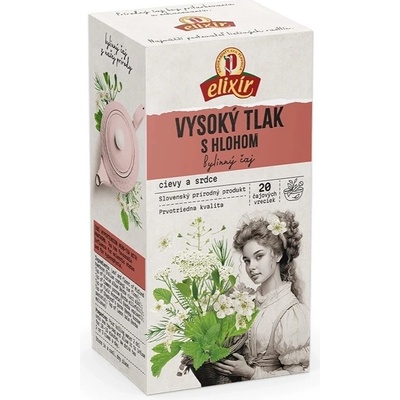 Agrokarpaty VYSOKÝ TLAK BYL. čaj S HLOHOM čistý prírodný produkt 20 x 2 g
