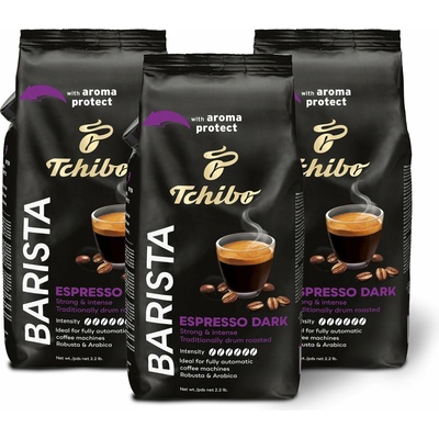 Tchibo Barista Espresso Dark Intenzita 6/6 zrnková 3 x 1 kg