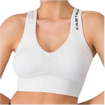 Castelli Дамски потник за колоездене Castelli Women's Comfort Travel Crop Top Cycling singlet - White - размер S/M (156-2743-0311)