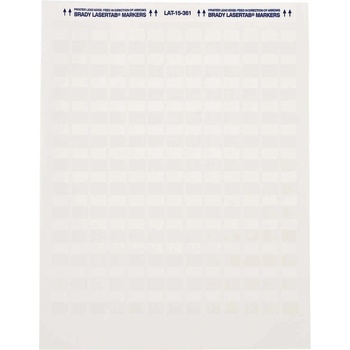Brady LAT-15-361-1 / 024564, LaserTab Laser Printable Labels, 12.70 mm x 19.05 mm (24564)