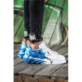 Chekich Унисекс обувки с връзки CH254 - Бели със Син #359800 (359800_Синьо)