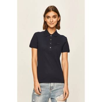 Lacoste Тениска Lacoste дамска в тъмносиньо с яка тип Peter Pan (PF5462)