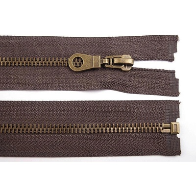 Staromosazný zip No 5 délka 60 cm bundový Varianta: 304 hnědá čokoládová, Balení: 1 ks