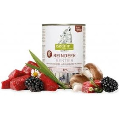 isegrim reindeer - Консерва за куче с елен, къпини и гъби 400 г