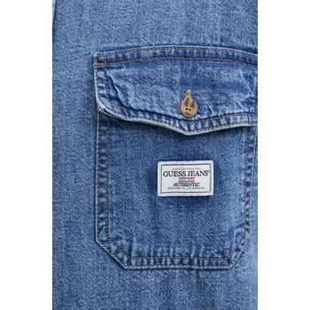 Guess Jeans Дънкова риза Guess Jeans мъжка в синьо със стандартна кройка с класическа яка M4YH56 D5EI2 (M4YH56.D5EI2)
