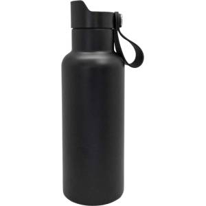 Nerthus 500 мл двустенна спортна бутилка в черен цвят с дръжка Click Cap Nerthus