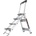 Little Giant Ladder Алуминиева степ стълба с широки гумирани 4 стъпала Safety Step (10410BAEN)