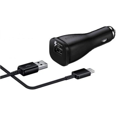 Samsung Fast Car Charger EP-LN915C - зарядно за кола с технология за бързо зареждане и с отделен USB-C кабел (ритейл опаковка) (черен)