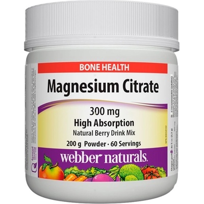 Webber Naturals Magnesium Citrate Powder [200 грама] Горски плодове