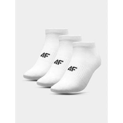 4F dámske ponožky SOD302 3 páry Bílé Biela