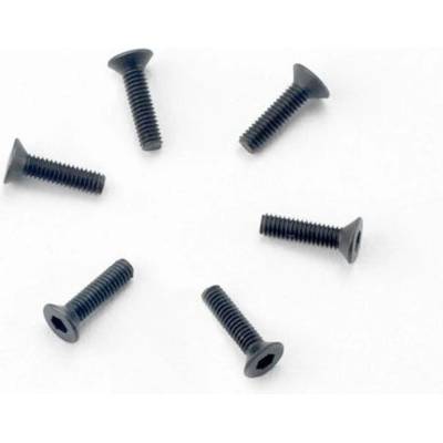 Traxxas Болтове 2.5мм Traxxas Screws, 2.5x10mm countersunk machine (hex drive) (6), TRX2523 (TRX2523)
