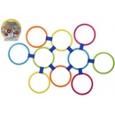 Kruhy skákacie farebné 10ks plast priemer 27cm