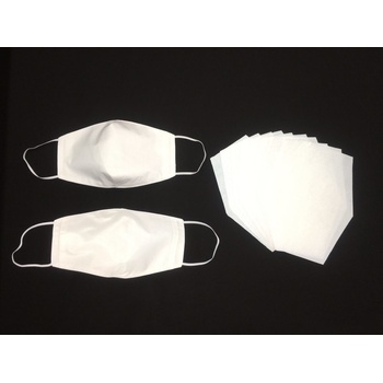 2G Lipov rúško bavlnené s nanovláknom a vreckom + 10 ks filtrov pánske