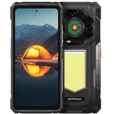 Смартфон Ulefone Armor 33 (черен), поддържа 2 SIM карти, 6.95" (17.65cm) FHD+ IPS 120Hz дисплей, осемядрен MediaTek Helio G100 2.2 GHz, 16GB RAM, 512GB Flash памет (+microSD слот), 50 + 50 + 64 & 32 Mpix камери, Android