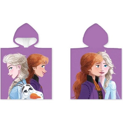 BrandMac dětské pončo FROZEN bavlna fialové 50 x 100 cm