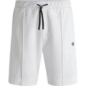 Boss Поларени къси панталони Boss Men's Headlo TL Relaxed Fit Fleece Jogger Shorts - White 100