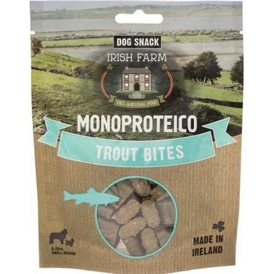 Irish dog foods Irish Farm Monoproteico Bites - Монопротеин хапки, Пъстърва 80 гр - Ирландия 52.4. 6