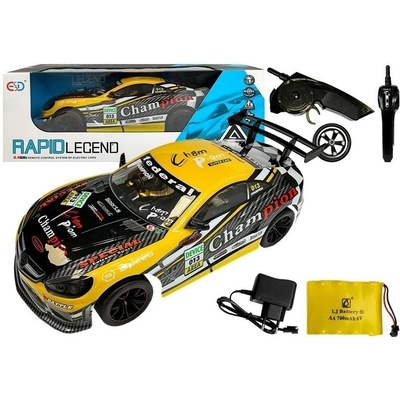 Lean Toys Športové rádiom riadené auto 2,4 GHz žlté