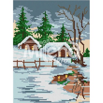 Image 1 of Milena Style Коледа - Печатана Aida 14 ct с конци Ariadna