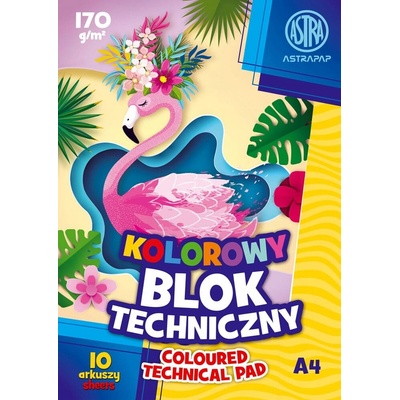 Farebné papiere A4 10 listov 170g/m2 mix motívov 106021007