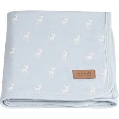 Bonjourbebe Бебешко одеяло Bonjourbebe - Deer, 65 x 80 cm, синьо (06RN36)