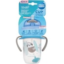 Dětské láhve a učící hrnky Canpol Babies nevylévací hrníček se slámkou a závažím Exotic Lenochod šedý 270 ml