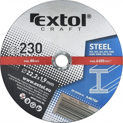 EXTOL CRAFT kotouče řezné na kov, 5ks, 230x1,9x22,2mm, 106950