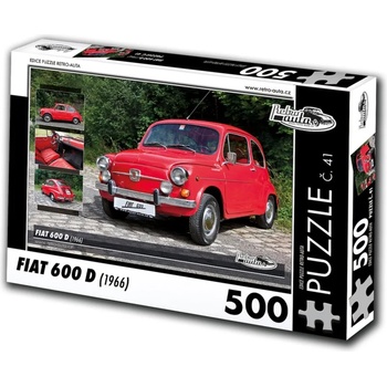 Image 1 of Retro cars - Puzzle Fiat 600 D (1966) - 500 piese