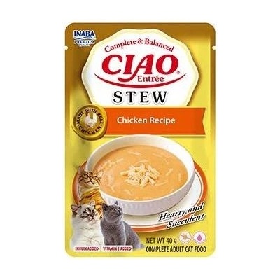 INABA Cat Ciao Entrée Stew - кремообразно ястие за котки с вкус на пилешко месо, 40 г