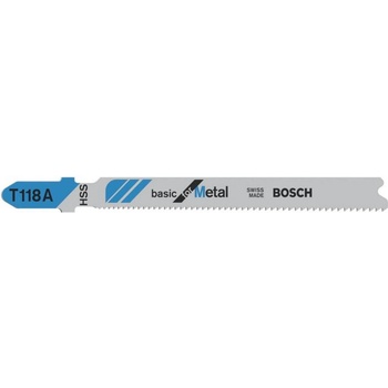 Bosch Pílové plátky do priamočiaré píly T 118 A, Basic for Metal, 5 kusov, 2608631013