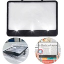 HomeLife Čítacia lupa s LED osvetlením PAGE BRIGHT 18 x 14 cm 3x