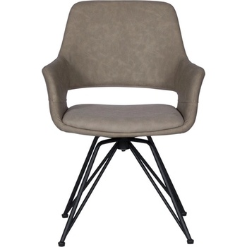 Image 1 of Carmen Трапезен стол Carmen DEVON, до 100kg, дамаска, прахово боядисана метална база, светлосив (bt-3532094)