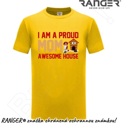 Ranger tričko motív Awesome House 1 žltá