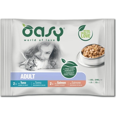 Oasy Chunks in gravy Multipack Adult Fish Selection 4x 85 g