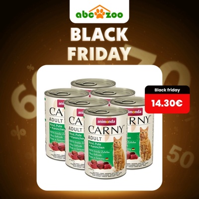 Animonda Carny Adult hovädzie, morka, králik 6 x 400 g