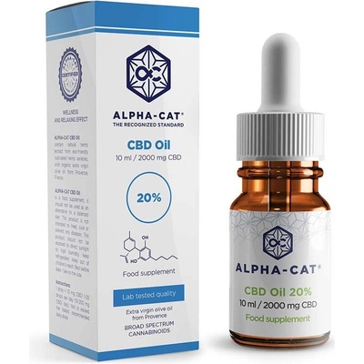 Alpha-CAT CBD Konopný olej 20%-2000 mg 10 ml