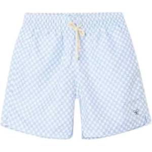 SILBON Бански гащета Silbon 1043102332 Mini-Check swimming shorts - Blue (Light Blue)