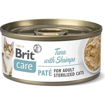 Brit Care Cat Sterilized Tuna Paté with Shrimps 24 x 70 g