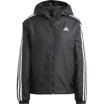 Image 1 of adidas Яке Adidas Women's 3 Stripe Essential Water Resistant Wind Resistant Long Sleeve Puffer Jacket - Black/White