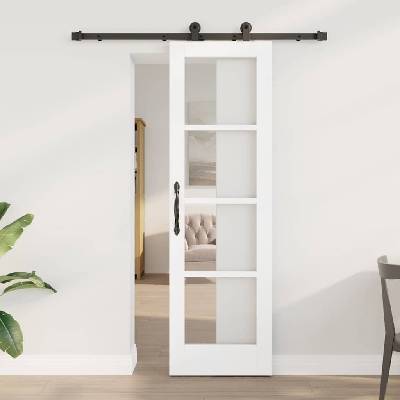 vidaXL Преплъзваща се врата ORKDAL Бяло 61 x 198, 5 см (3332098)