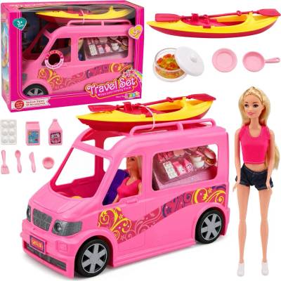 LeanToys Panenka Traveler s příslušenstvím pro kemper a kajak, světelná a zvuková sada