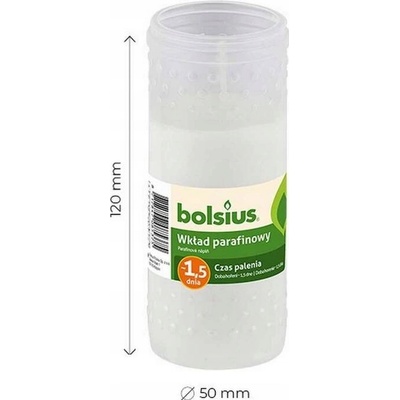 Bolsius Parafínová náplň do cintorínovej lampy 36hod biela