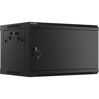 Lanberg Комуникационен шкаф, Lanberg rack cabinet 19" wall-mount 6U/600x450 for self-assembly with metal door black (flat pack) (WF01-6406-00B)