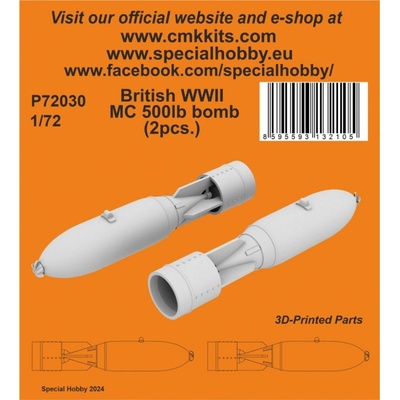 Special Hobby British WWII MC 500lb bomb Mk.IV 2pcs. 1:72