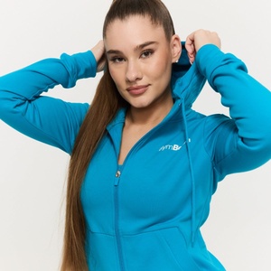 GymBeam Дамски суичър с цип Limitless Aquamarine XS