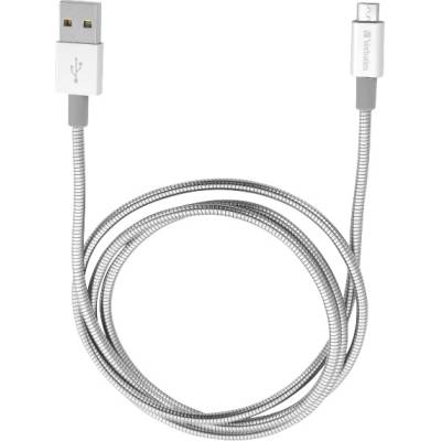 Verbatim Кабел Verbatim - Sync & Charge, Micro USB/USB-A, 1 m, сребрист (2075100236)