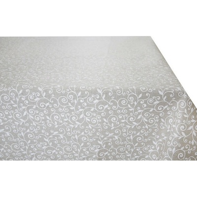 Mondo Obrus biele lístie na režnom podklade Béžová 120x140 cm