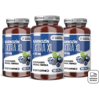 CarnoMed 3 balenie Karnozín EXTRA XL 180 kapsúl