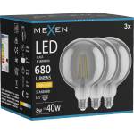 Mexen Vintis 3x LED нажежаема жичка крушка E27, G125, 8W, Топла - 2700K, 680 lm, опушен (L158-E27-0827-70x03)