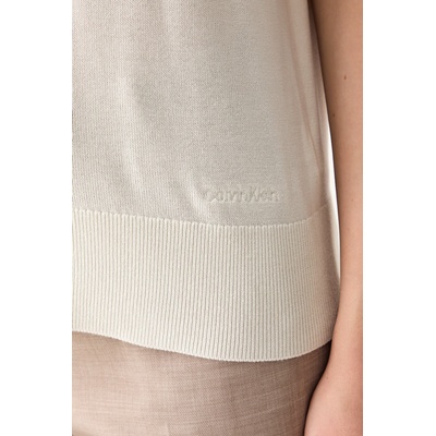 Calvin Klein тениска с яка дамска от вискоза (LV044G311G)